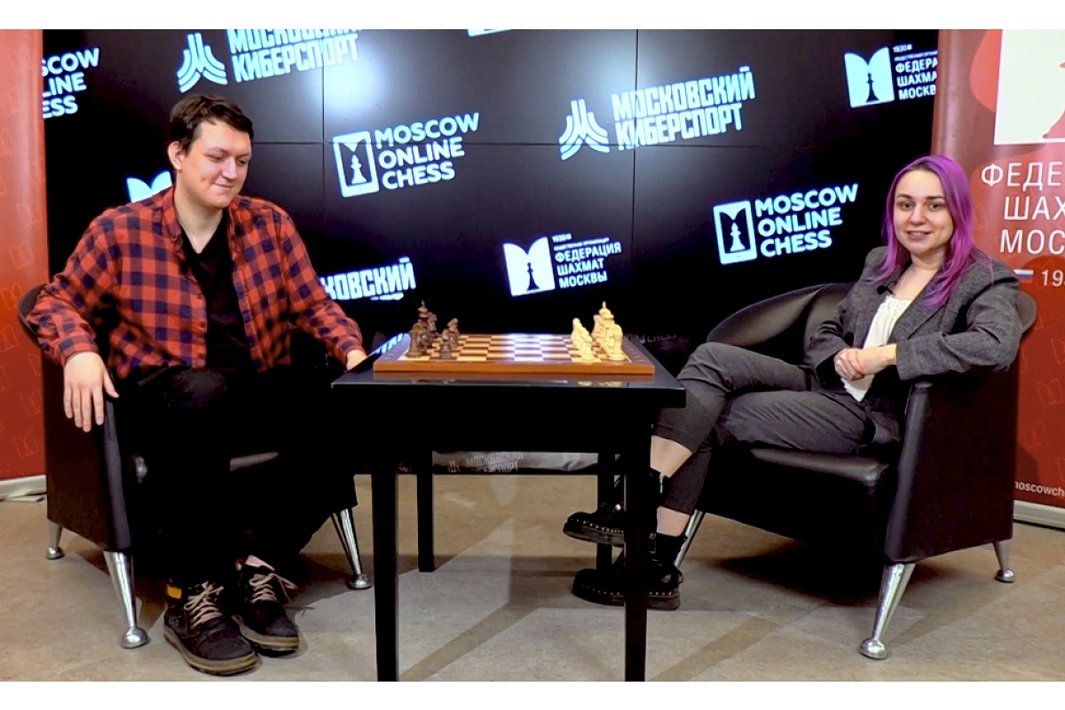 Данила Павлов ответил на вопросы Алины Бивол в студии Moscow Online Chess