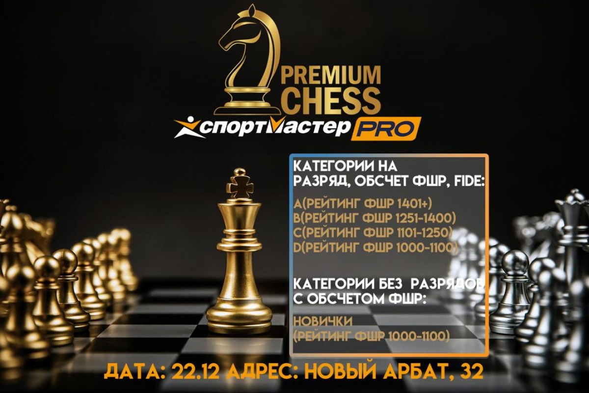 Турниры по рапиду Premium Chess пройдут в следующее воскресенье