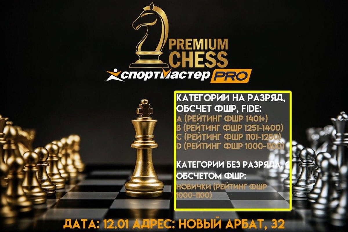 Турниры по рапиду Premium Chess пройдут в это воскресенье